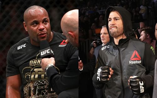 Former UFC champions Daniel Cormier (left) and Dominick Cruz (right)