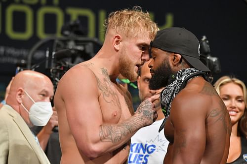 Jake Paul v Tyron Woodley - Weigh In