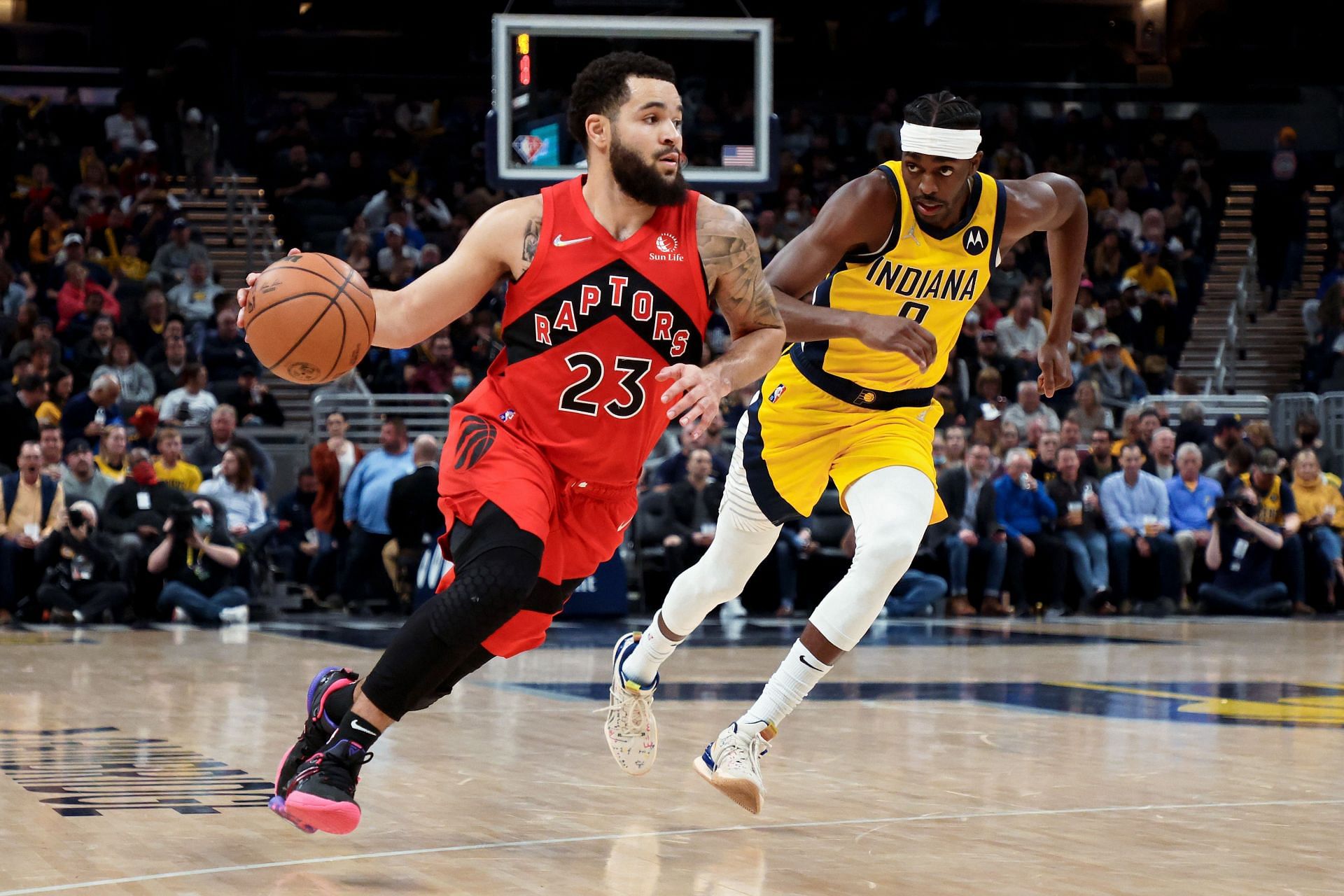 Fred VanVleet drives to the rim