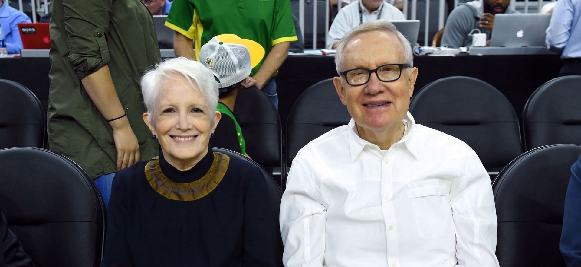 Landra Gould with her husband, Harry Reid (Image via Ethan Miller/Getty Images)