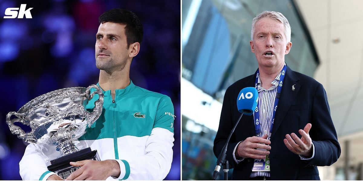 Novak Djokovic and Craig Tiley