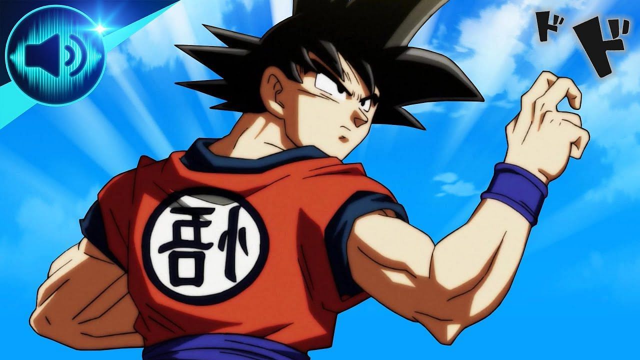 Goku seen adopting his trademark martial arts stance. (Image via Toei Animation)