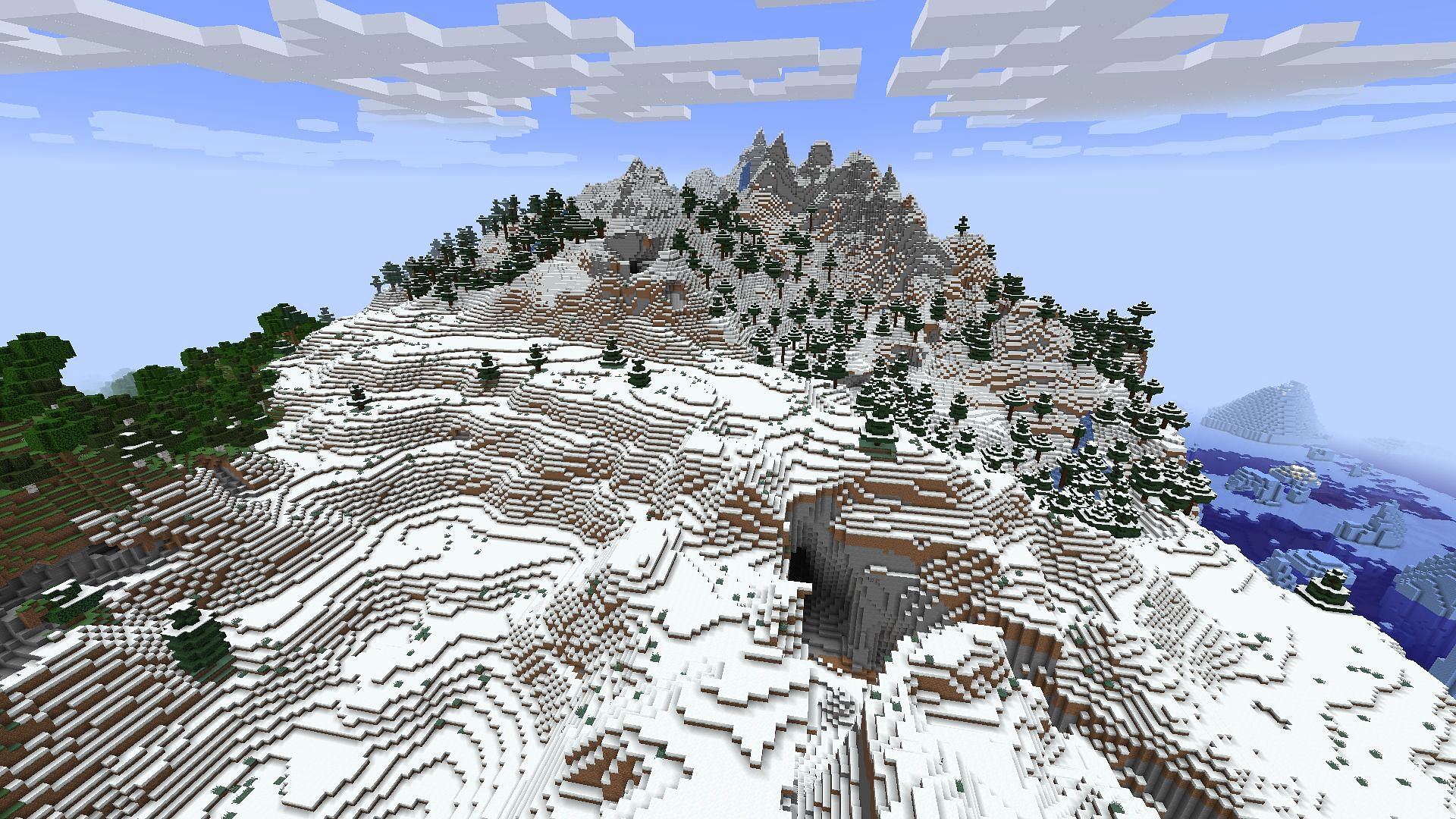 Jagged Peaks in Minecraft 1.18 (Image via Minecraft)