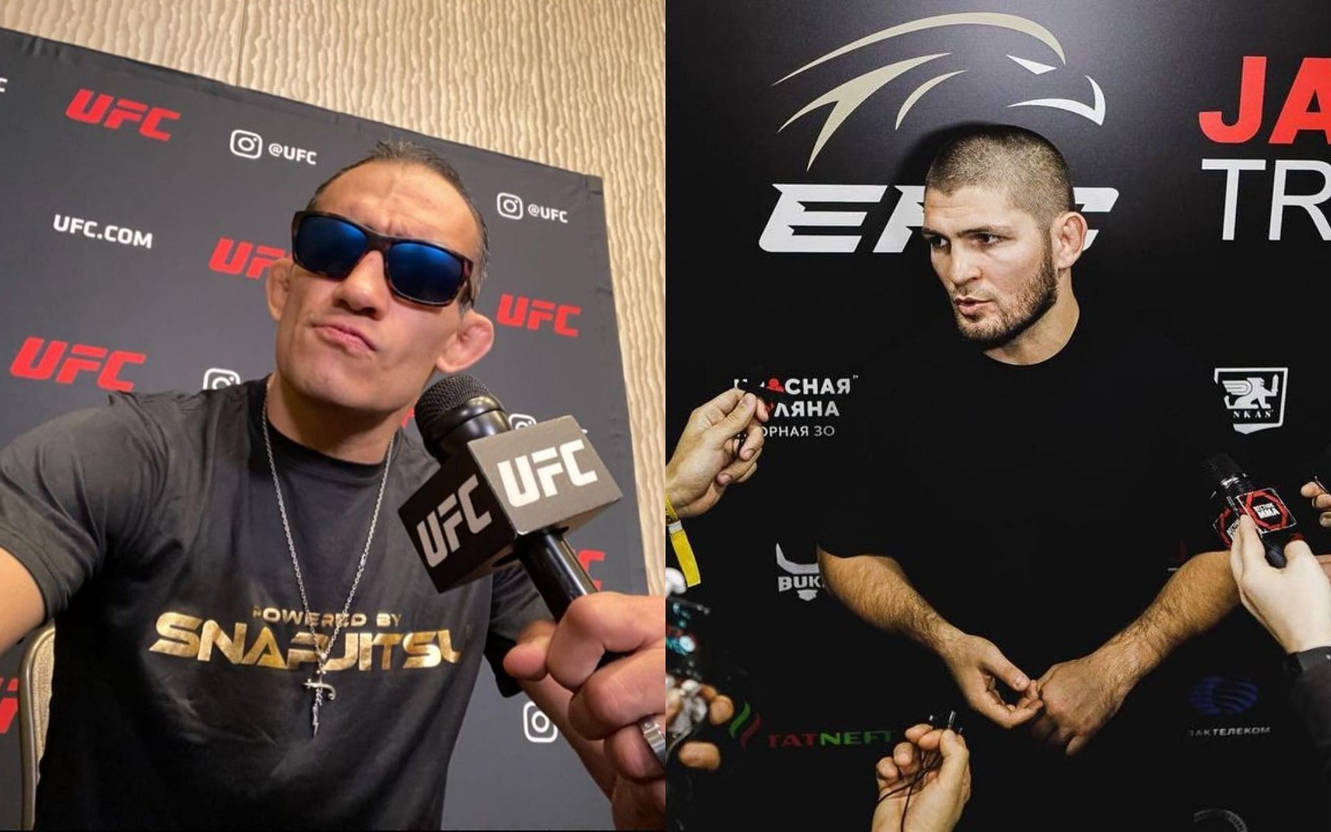 Tony Ferguson (left), Khabib Nurmagomedov (right) [Images Courtesy: @tonyfergusonxt @khabib_nurmagomedov on Instagram]