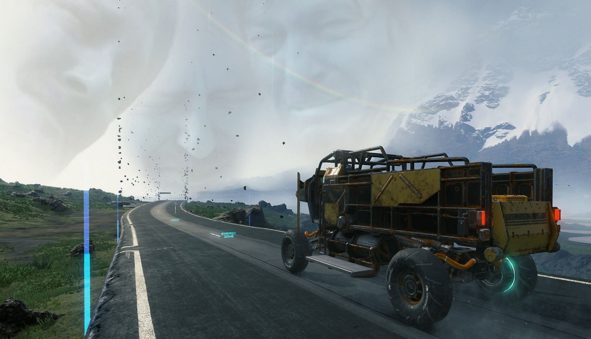 Building roads in Death Stranding (Image via Death Stranding)