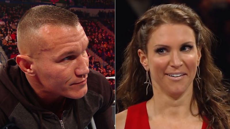 Randy Orton (left); Stephanie McMahon (right)