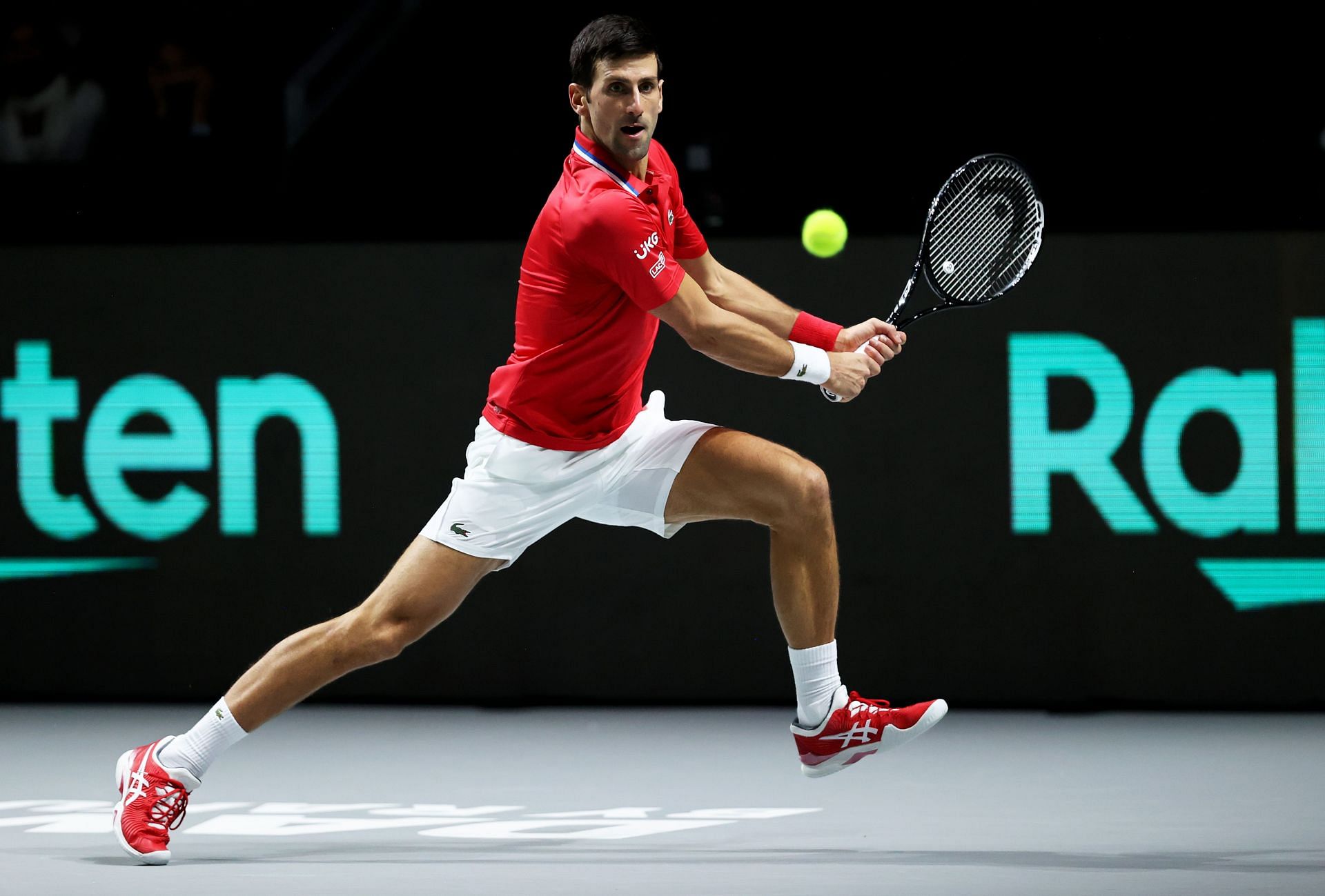 Novak Djokovic at the 2021 Davis Cup finals
