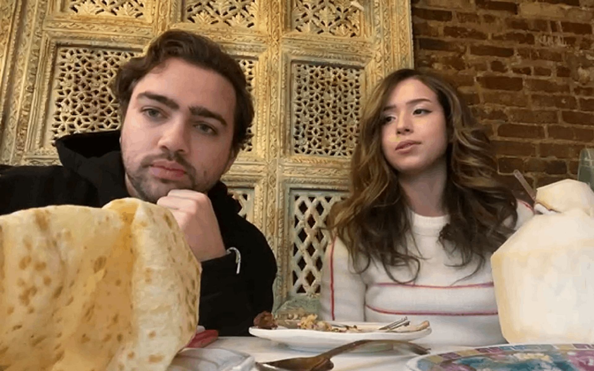 Mizkif and Pokimane play a verbal game in New York (Image via Twitch/pokimane)