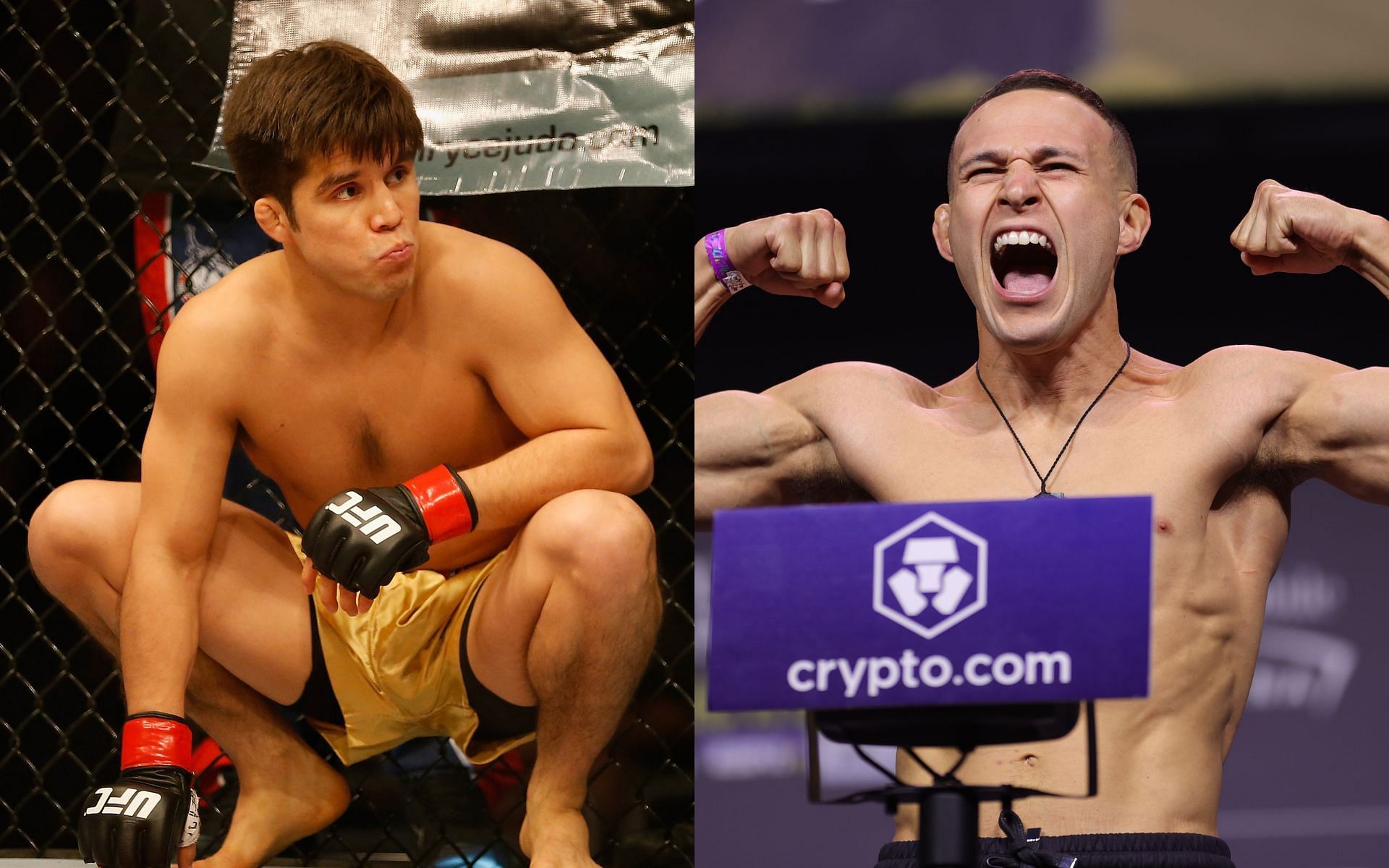 Retired mixed martial arts great Henry Cejudo (left) and UFC flyweight contender Kai Kara-France (right)