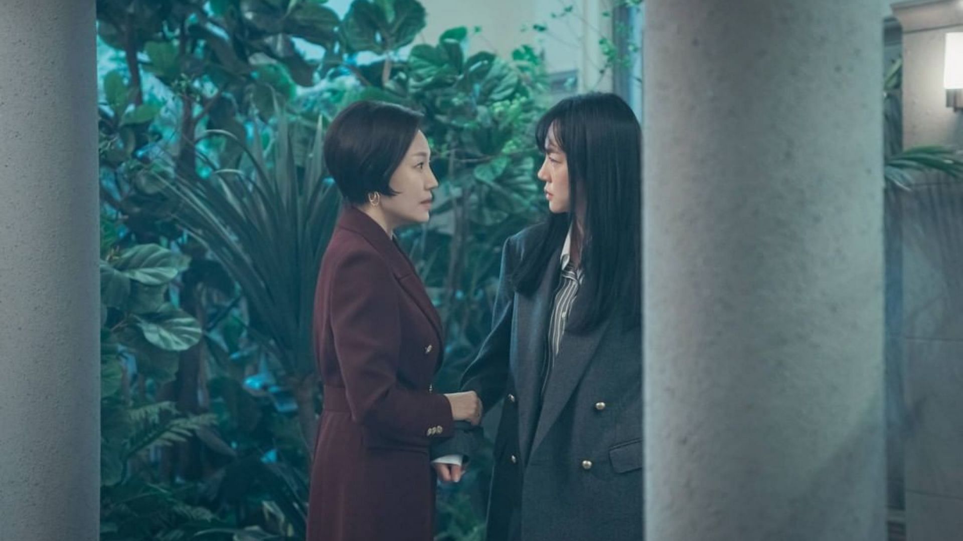 A still of Noh Jung Ah and Yoon Su in Melancholia (Image via Instagram/tvn_drama)