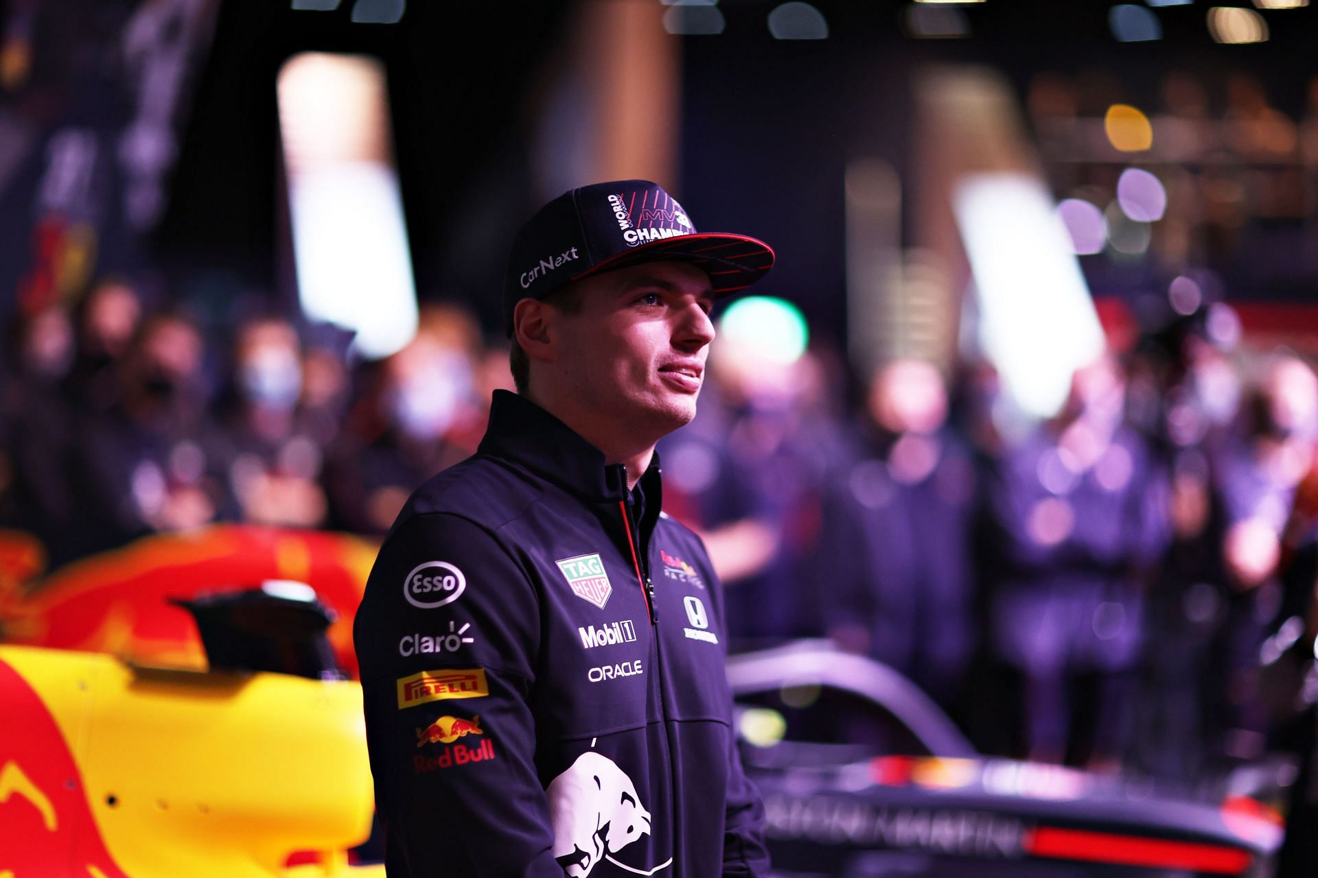 F1 world champion Max Verstappen at the Red Bull Racing factory.