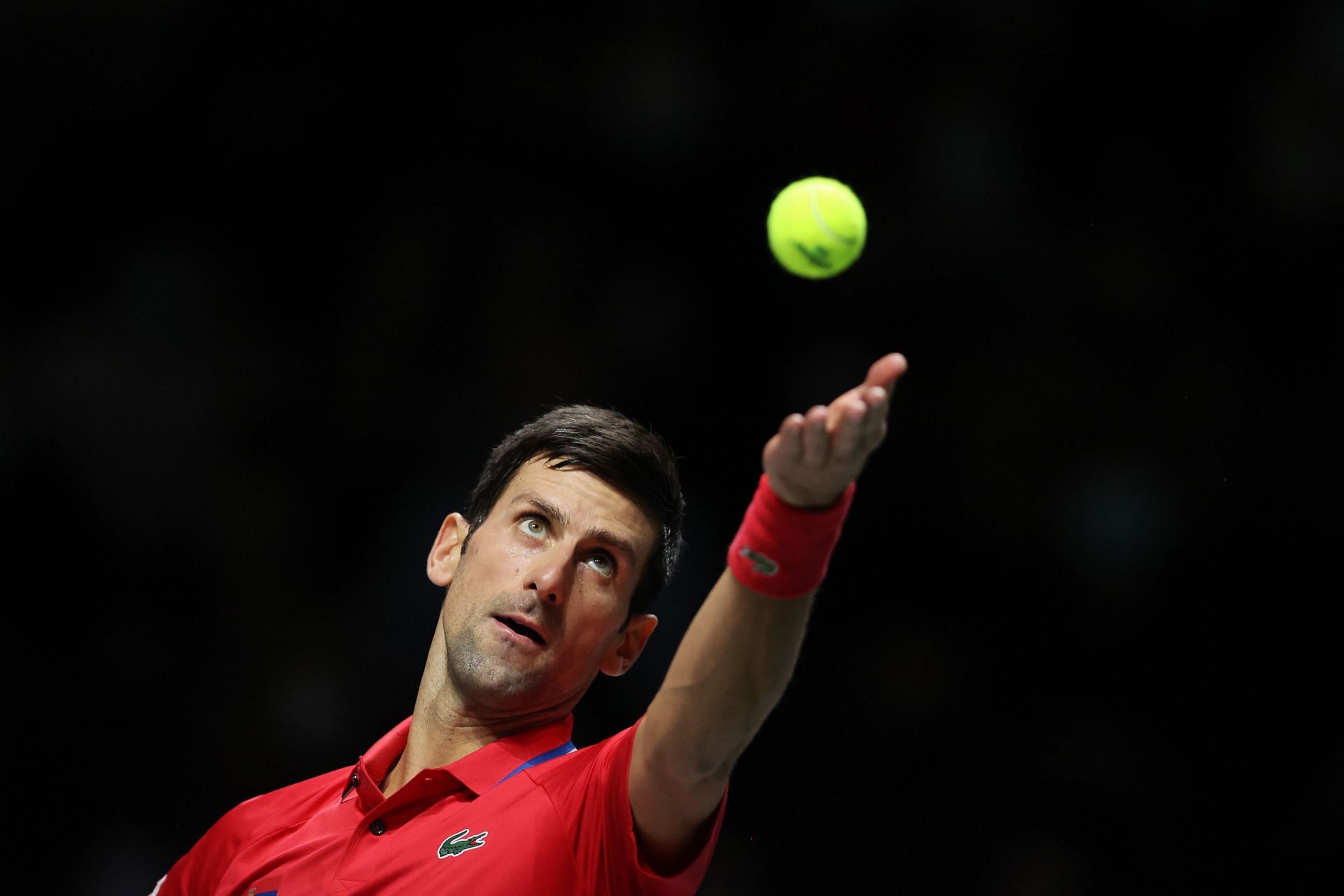 Novak Djokovic at the 2021 Davis Cup.