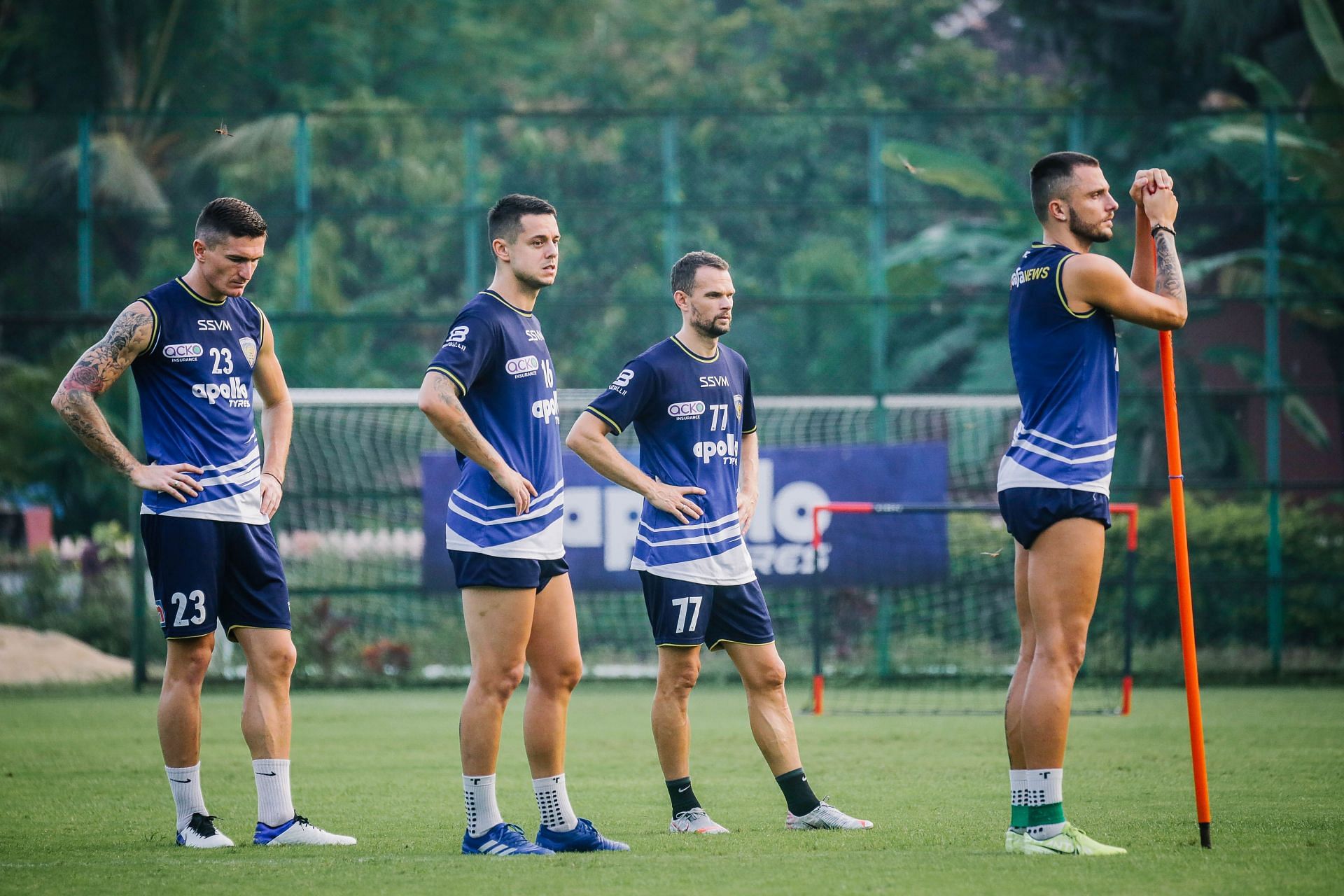 Chennaiyin FC players during their training session (Pic credits: Chennaiyin FC)