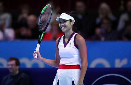 Emma Raducanu at a tennis event