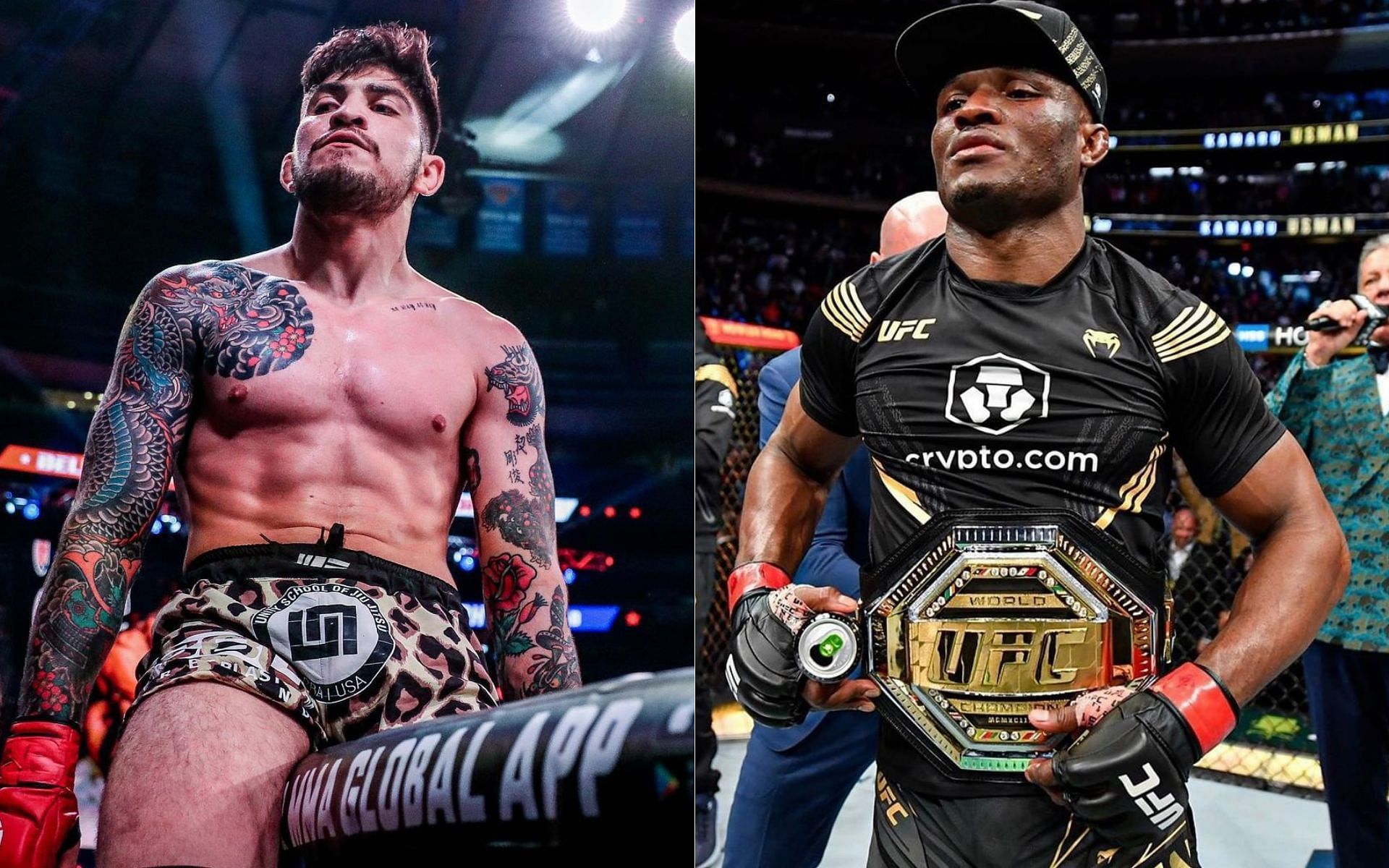 Dillon Danis (left) and Kamaru Usman (right)