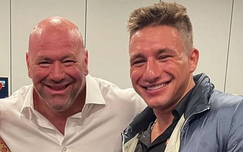 Dana White (left) & Steve Deleonardis (right) [Image Credits- @stevewilldoit on Instagram]