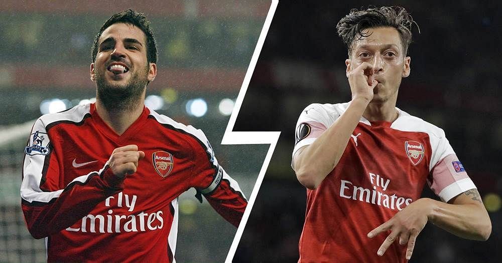 Cesc Fabregas (L) and Mesut Ozil have been assist-kings for their teams.