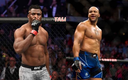 Francis Ngannou (left); Ciryl Gane (right)