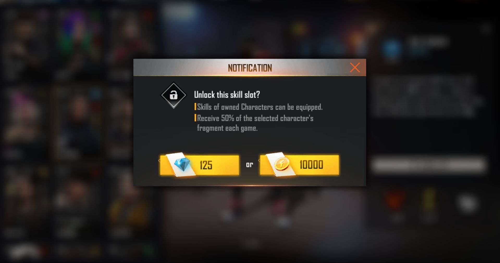 Skill slots also require users to spend gold