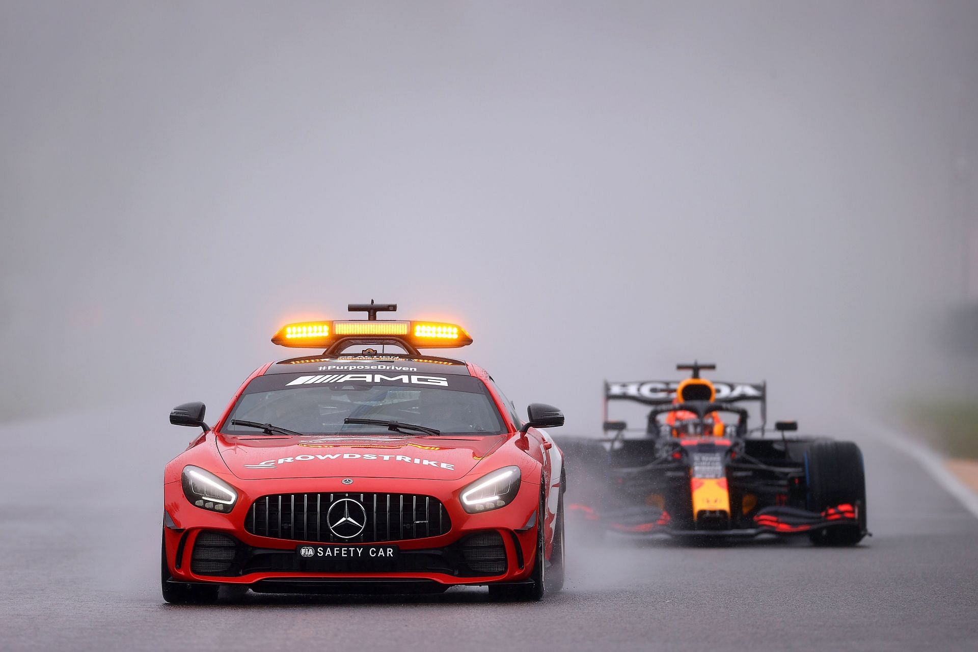The Mercedes Safety car at the 2021 F1 Grand Prix of Belgium
