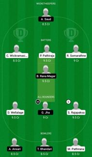 Dream11 Team for Sri Lanka U19 vs Nepal U19 - ACC U19 Asia Cup 2021.