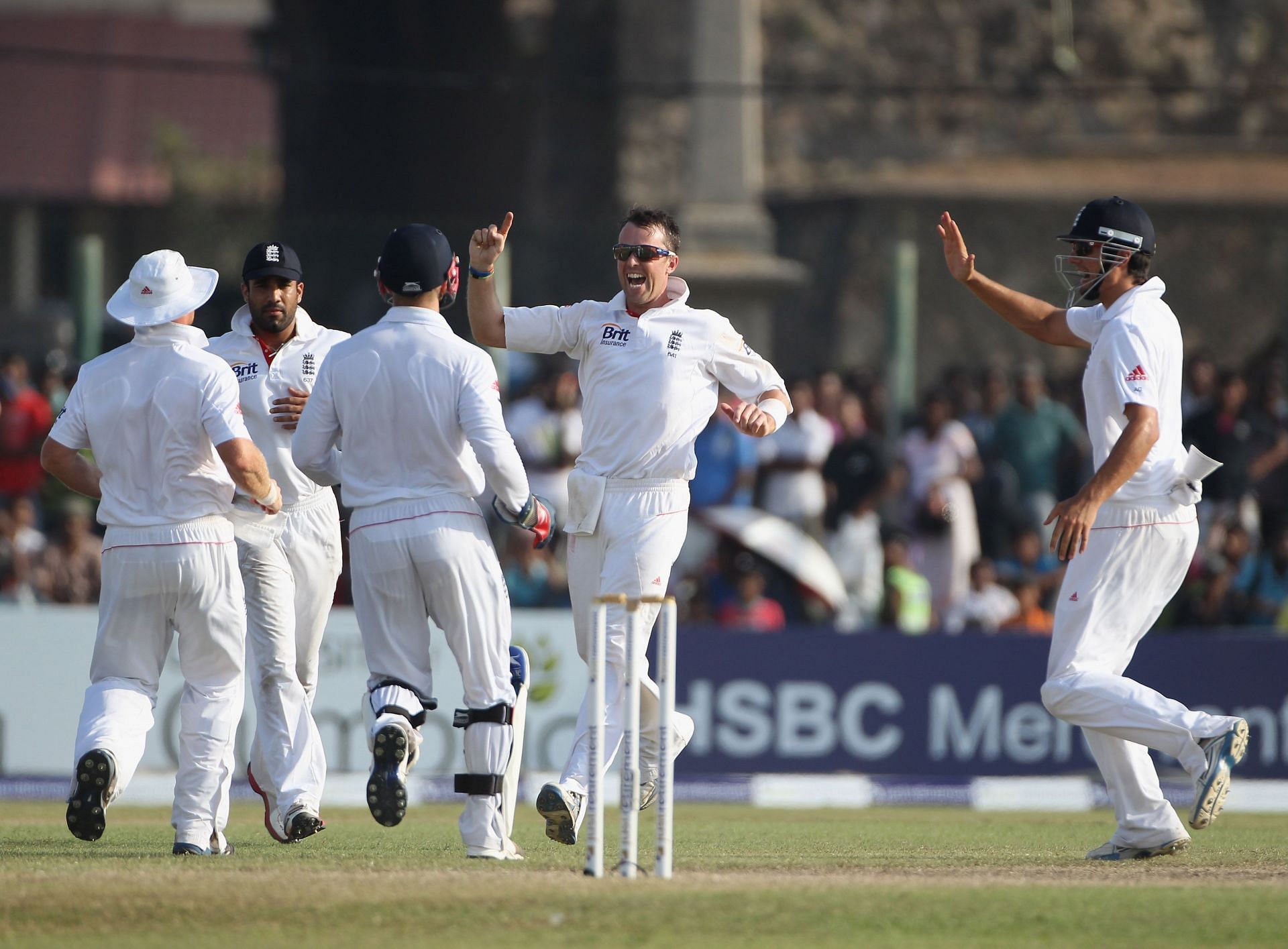 Graeme Swann took five wickets against India in Ahmedabad.