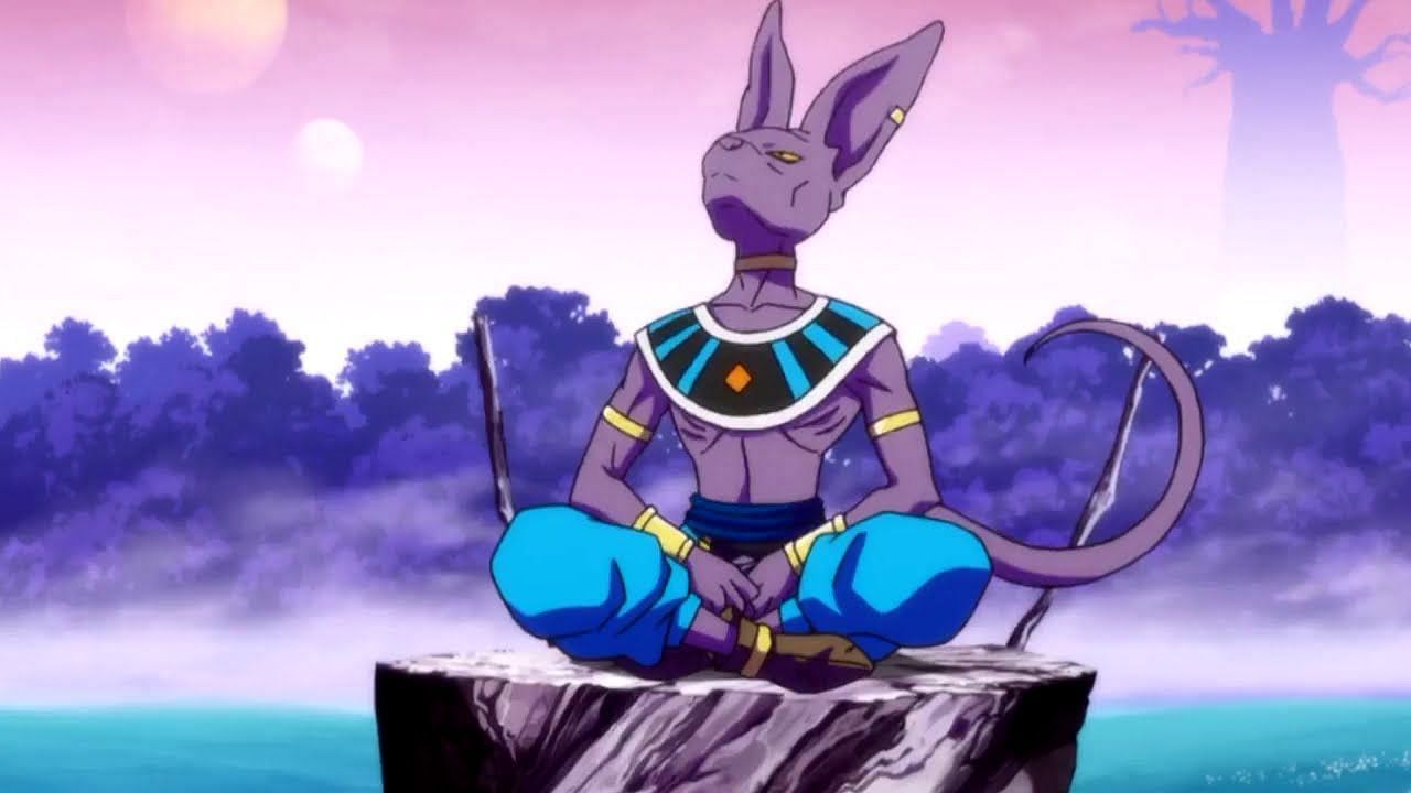 Beerus as seen in the Dragon Ball Super anime. (Image via Toei Animation)