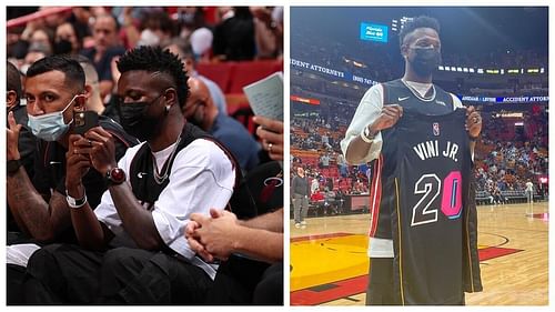 Vinicius Jr. at Miami Heat's game against Detroit Pistons [Photo via Marca.com]