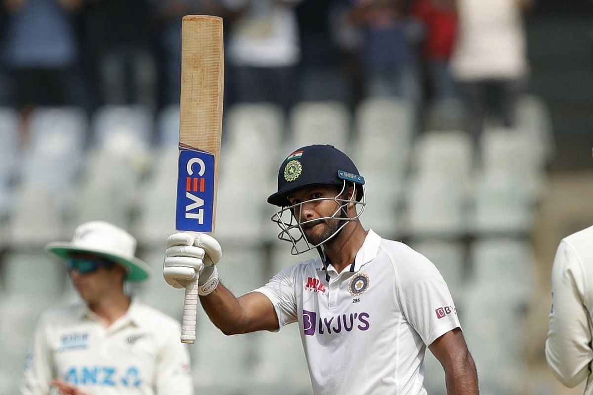 Mayank Agarwal justified his selection with a century and a fifty in Mumbai (Credit: BCCI).