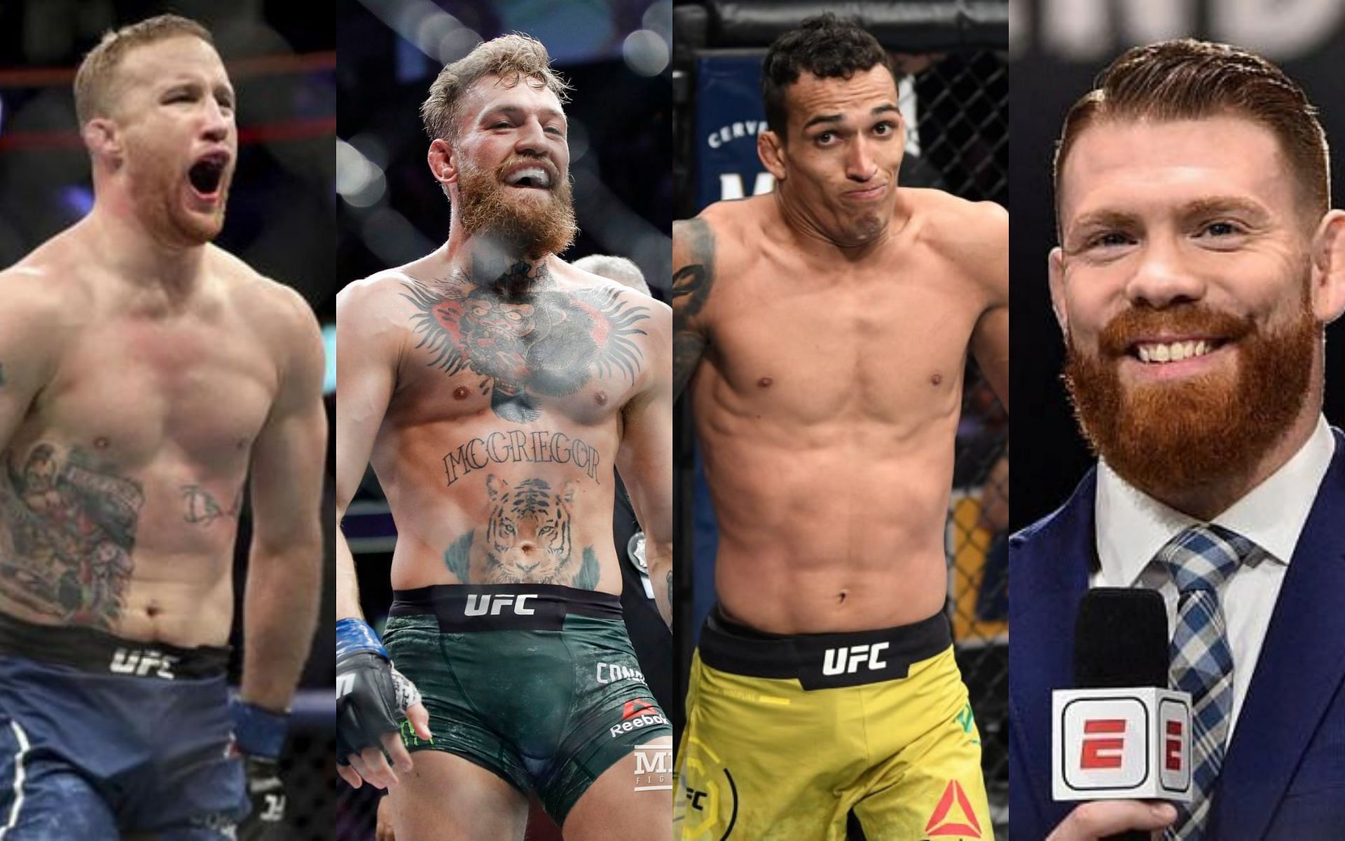 (L) to (R): Justin Gaethje, Conor McGregor, Charles Oliveira, Paul Felder