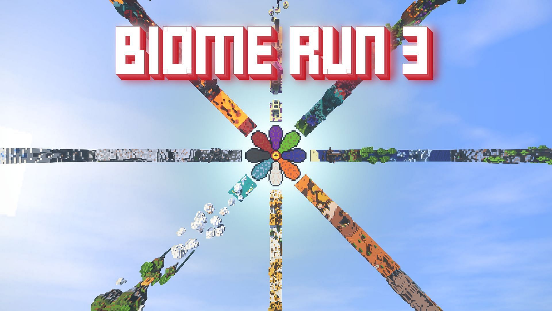 Biome Run 3 allows players to parkour through multiple Minecraft biomes in the same map (Image via Mojang)
