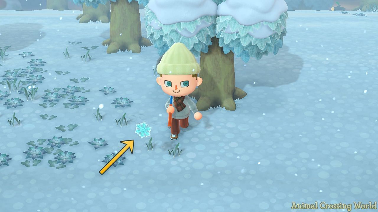 Snowflakes help craft a ton of different items (Image via Animal Crossing World)