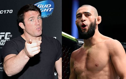 Chael Sonnen (left), Khamzat Chimaev (right)