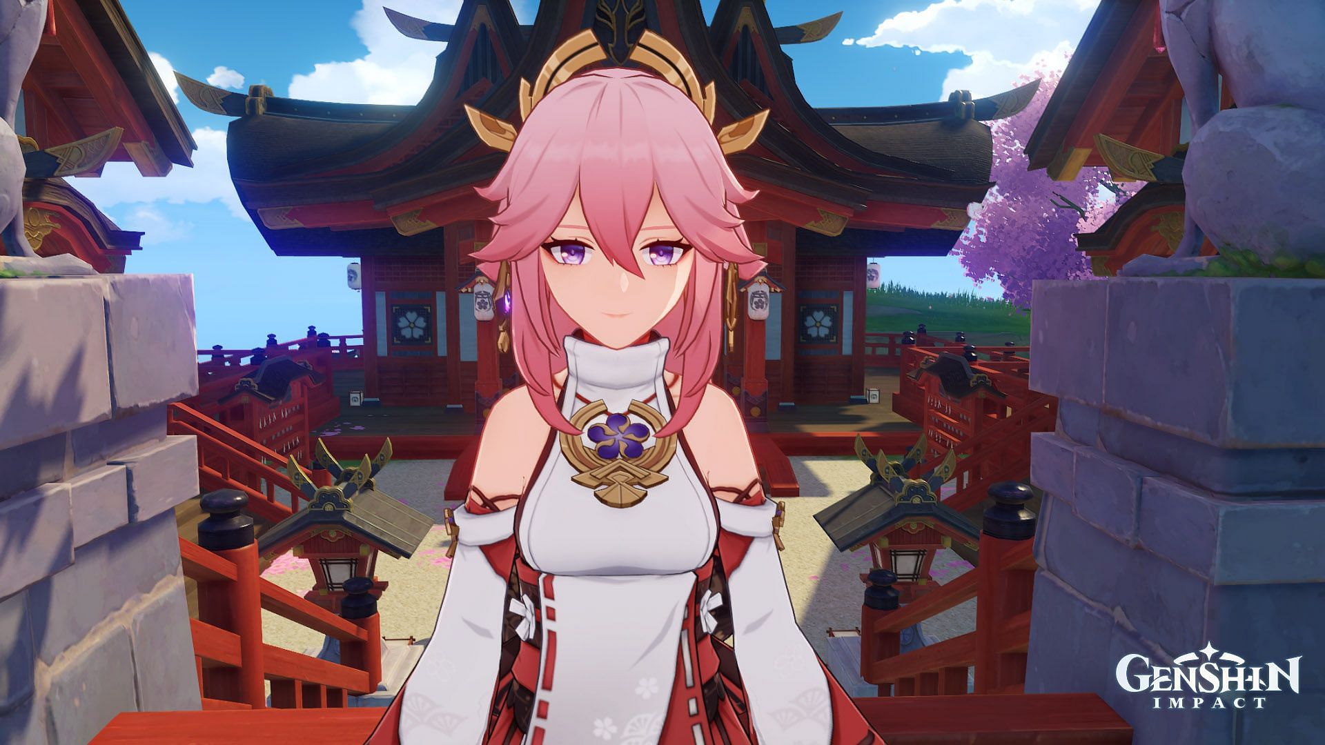 Another look at Yae Miko&#039;s in-game model (Image via Genshin Impact)