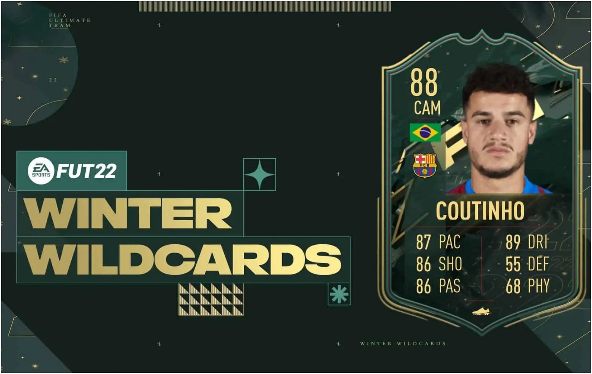 Philippe Coutinho Winter Wildcards SBC is now live in FIFA 22 Ultimate Team (Image via EA Sports)