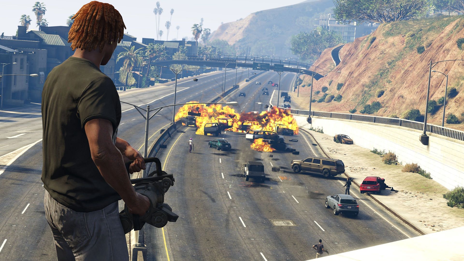 An example of a player who is clearly not a pacifist (Image via Rockstar Games)