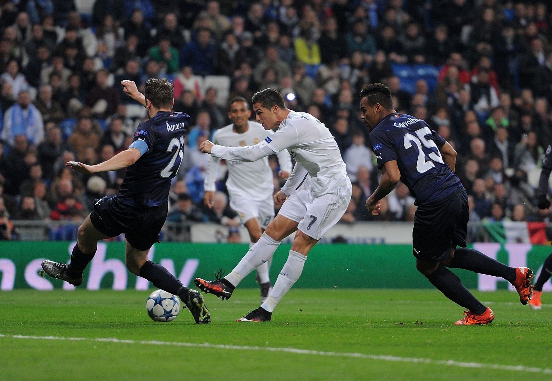 Ronaldo scored four against Malmo at the Bernabeu