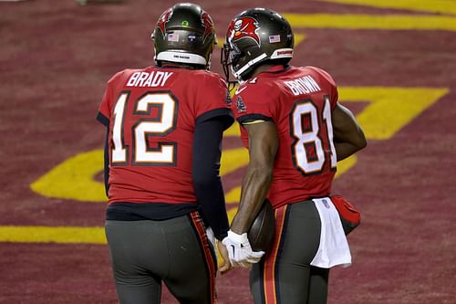 Tampa Bay Buccaneers QB Tom Brady and WR Antonio Brown