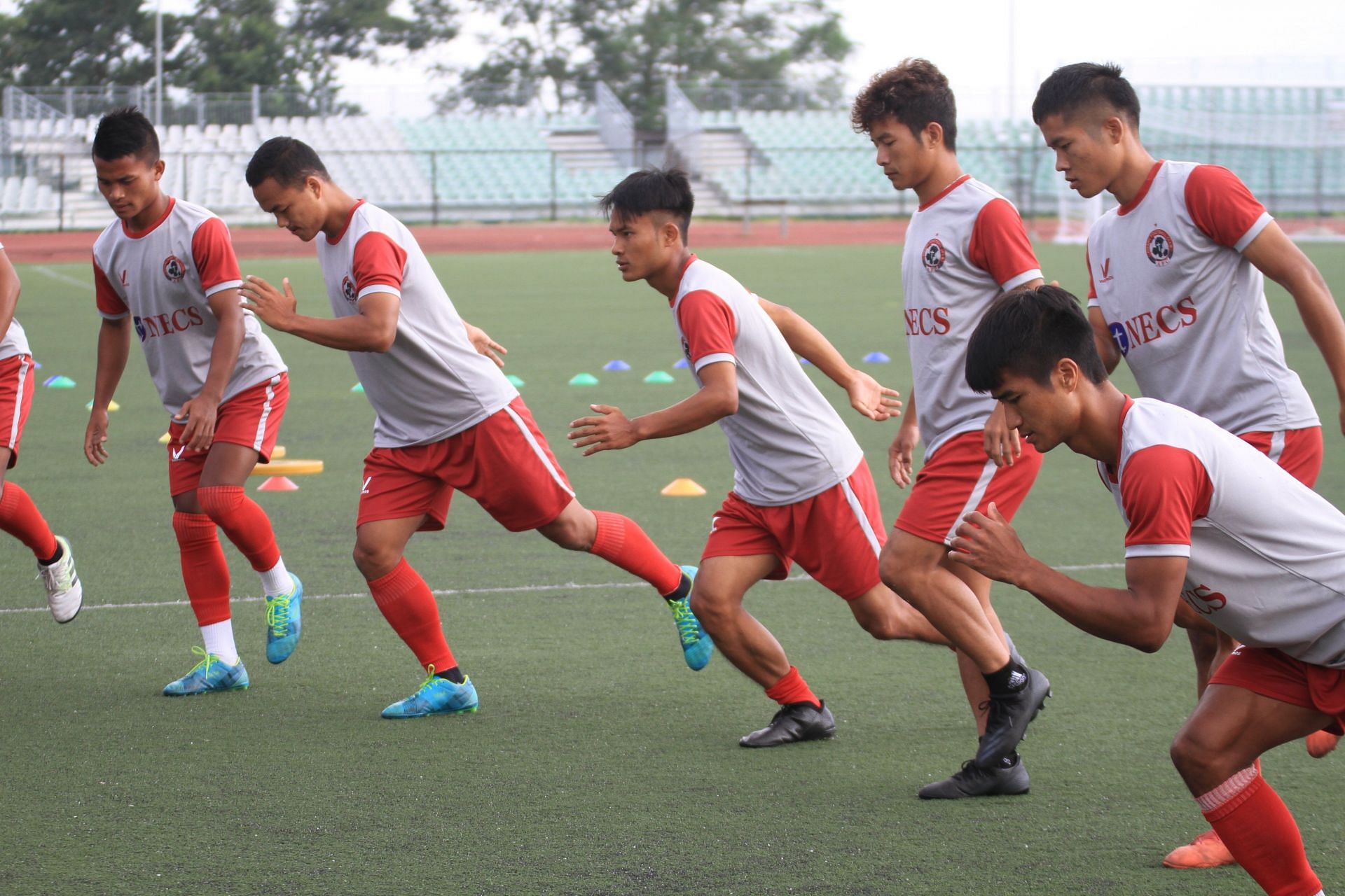 Aizawl FC players train ahead of the upcoming I-League season - Image Courtesy: I-League Twitter