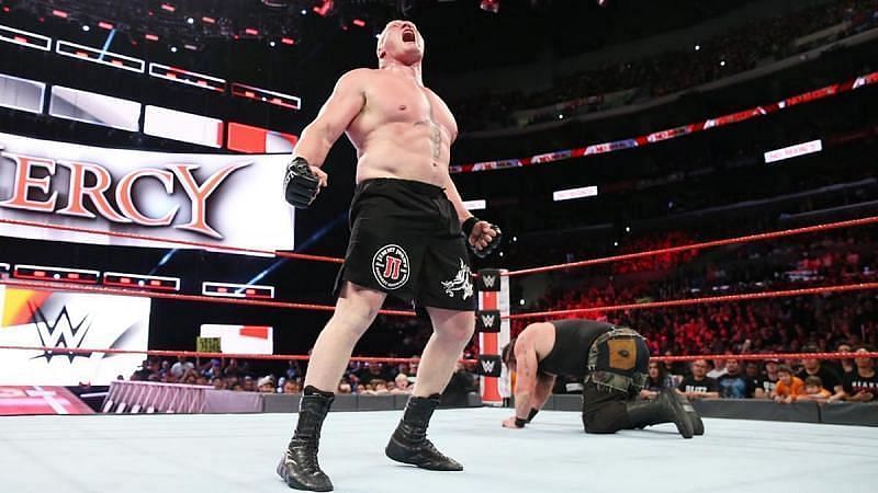 Brock Lesnar in action for WWE