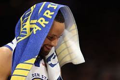 Watch: Steph Curry hits outrageous shot off the bounce during pre-game warm-up, celebrates wildly with Golden State Warriors teammates