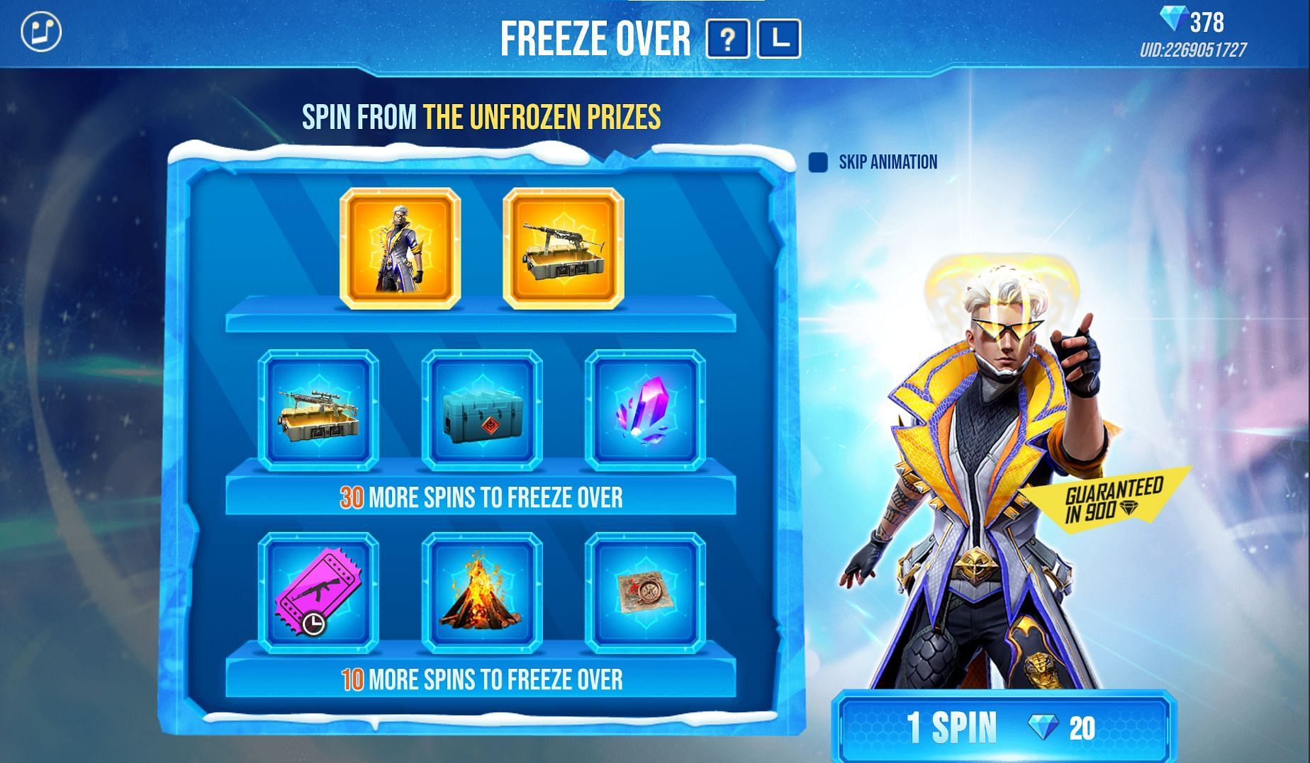 Users can draw rewards by spending diamonds (Image via Free Fire)