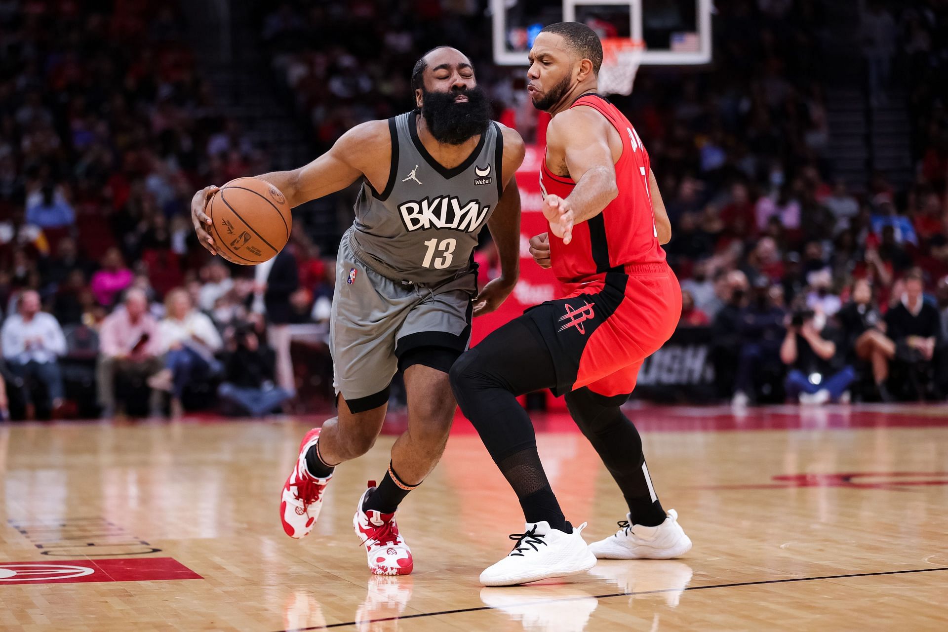 Brooklyn Nets All-Star James Harden with the ball