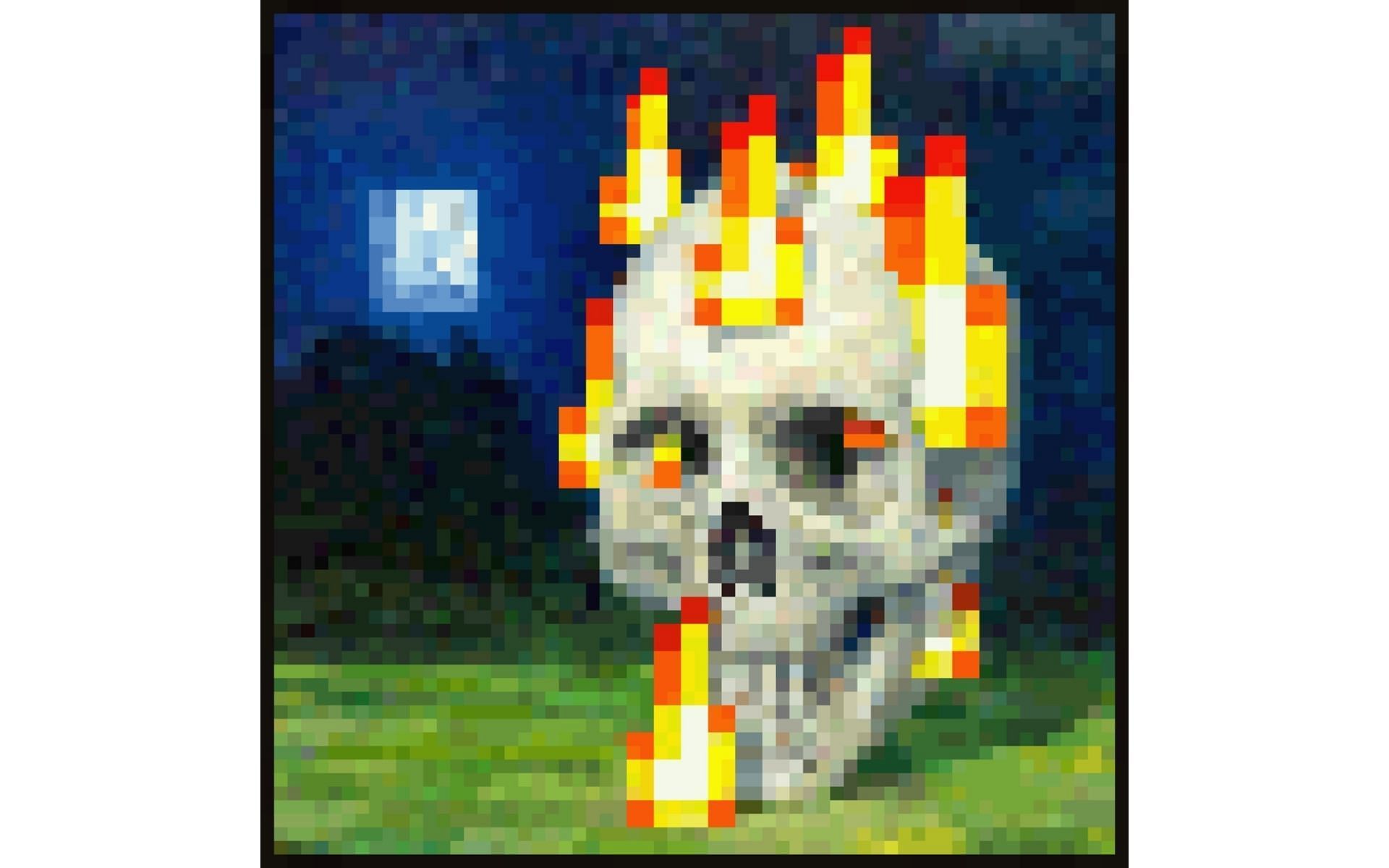 Painting of Burning Skull (Image via Minecraft Wiki)