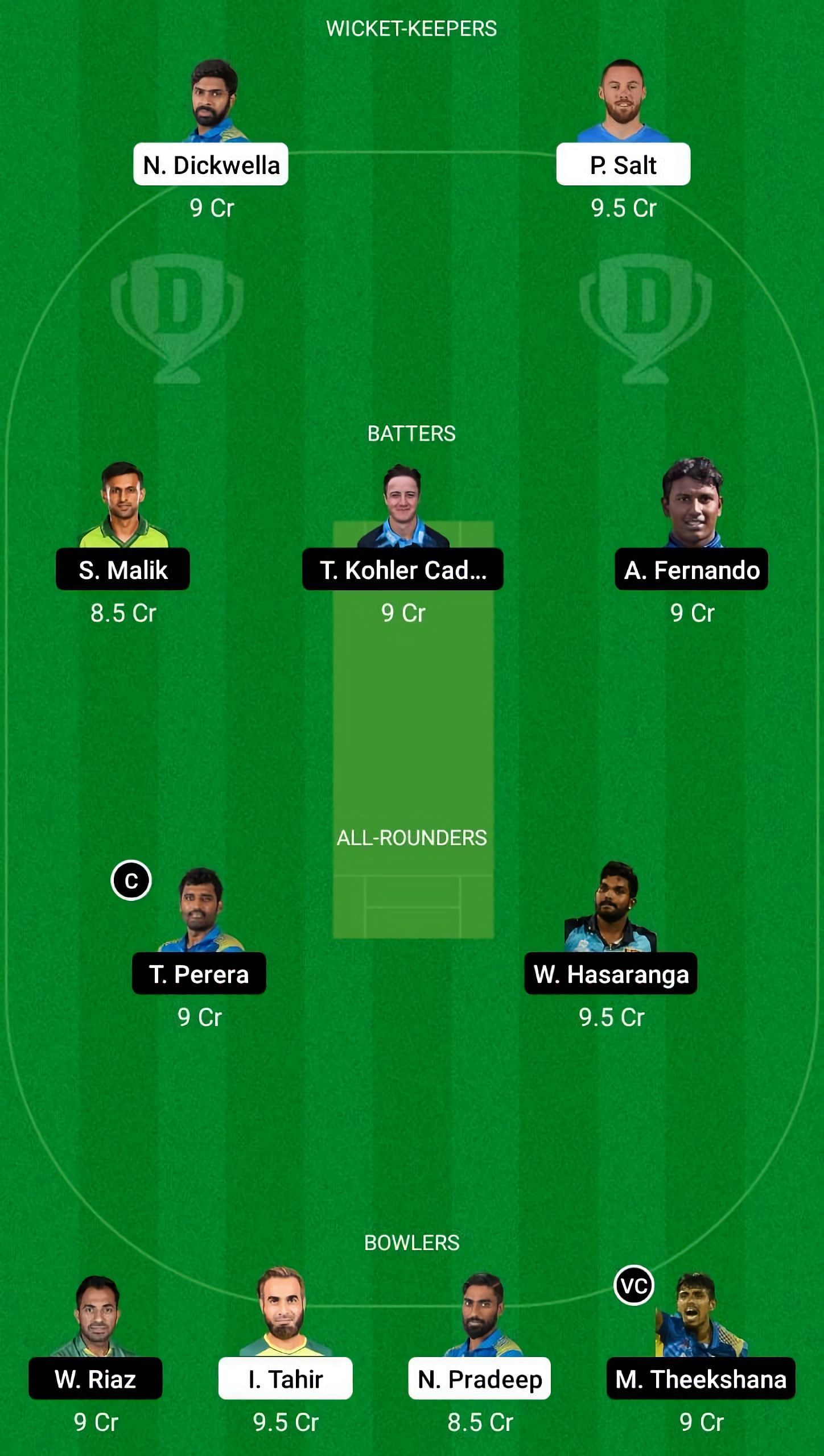 DG vs JK Dream11 Fantasy Suggestion #2