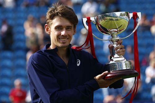 Alex de Minaur at the 2021 Eastbourne International.