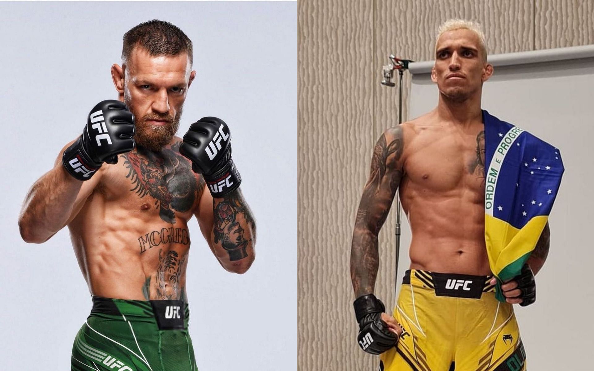 Conor McGregor (left), Charles Oliveira (left) [Images Courtesy: @thenotoriousmma @charlesdobronxs on Instagram]