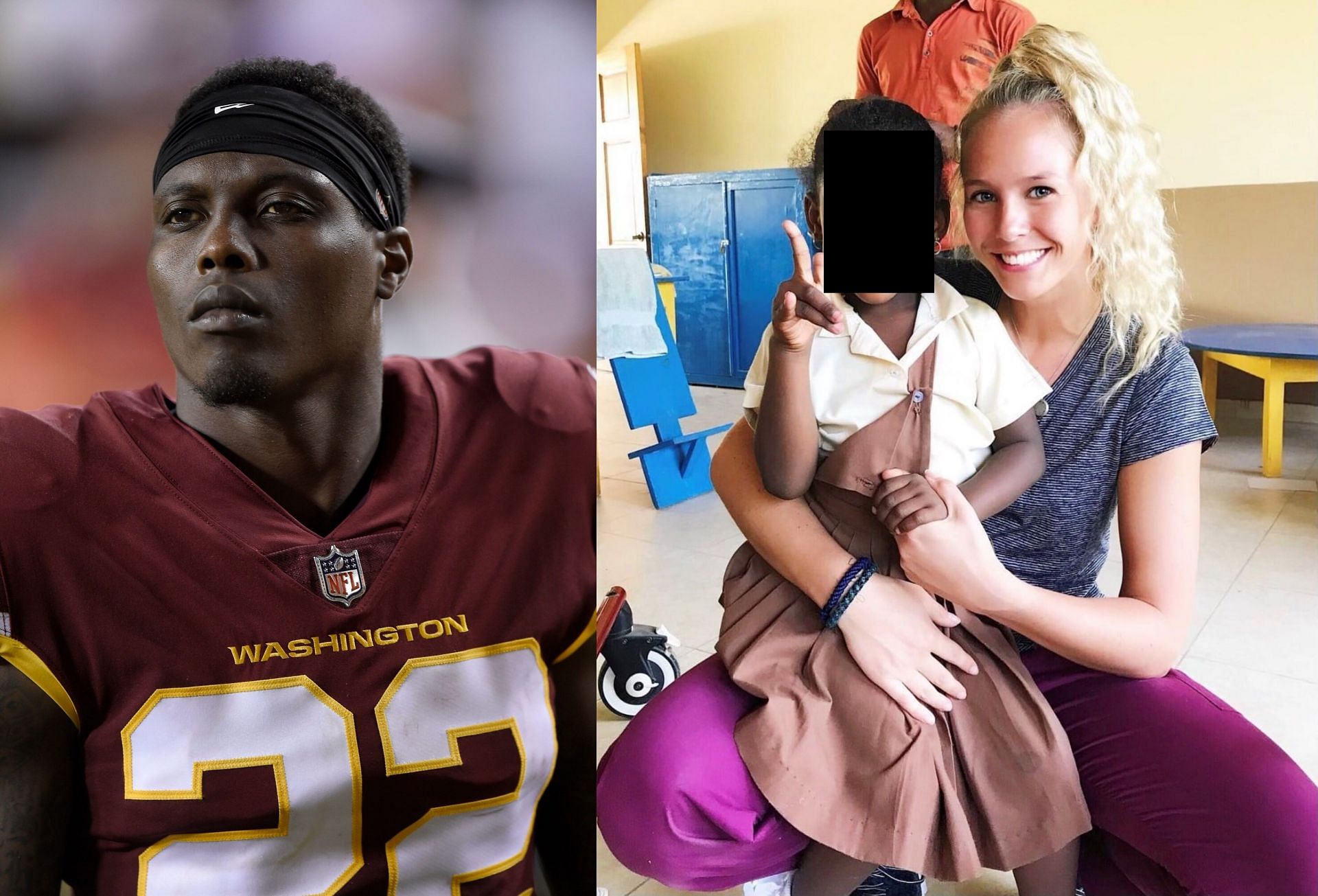Deshazor Everett and Olivia S. Peter (Image via Greg Fiume/Getty Images, and david.kaplanfox5dc/ Facebook)