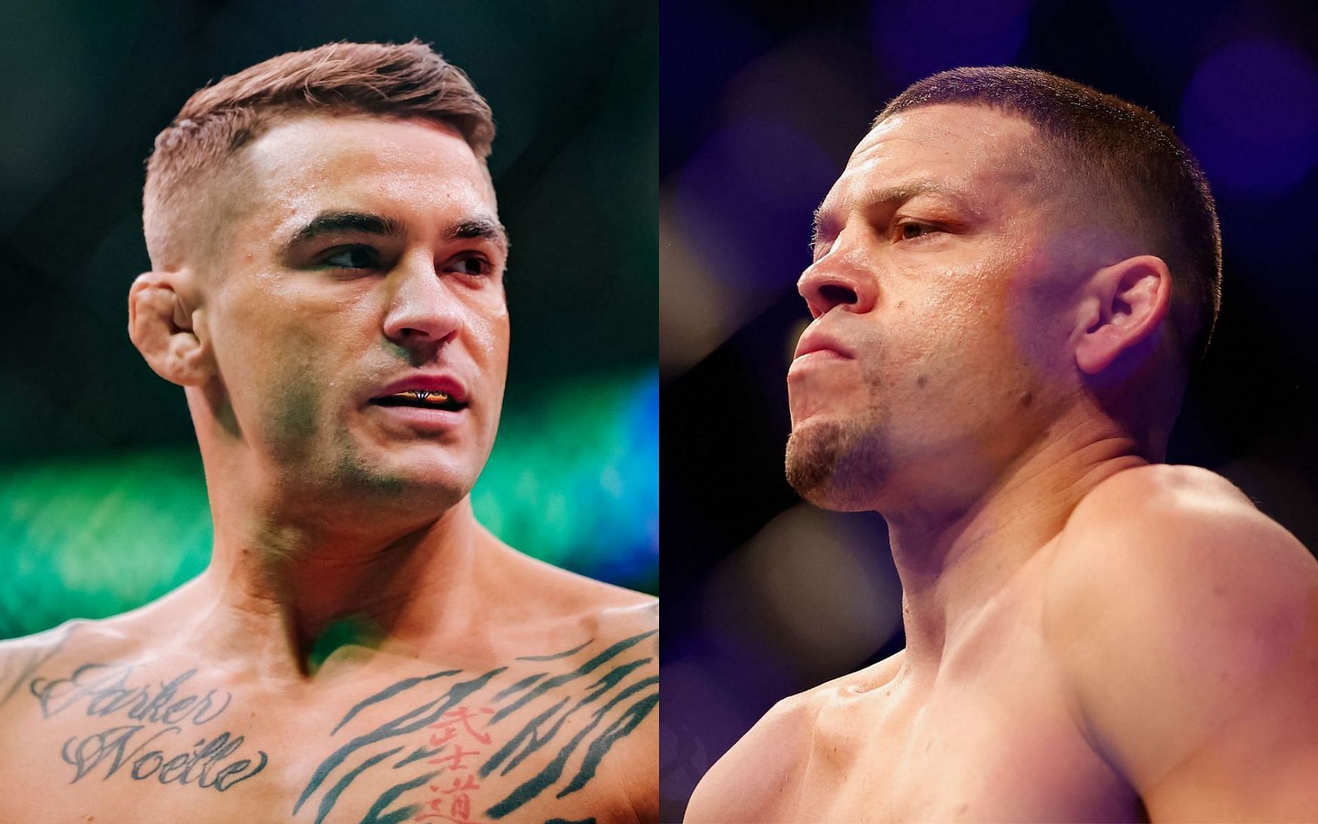 Dustin Poirier (left) and Nate Diaz (right)