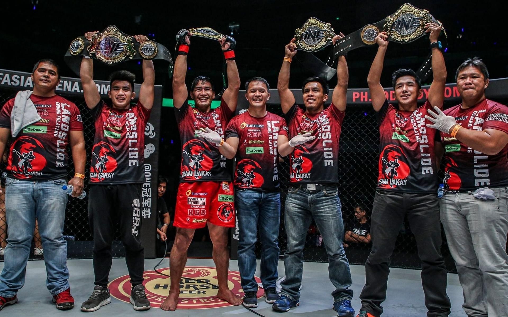 Team Lakay Wushu once held ONE Championship titles simultaneously across four different divisions. (Image courtesy of ONE Championship)